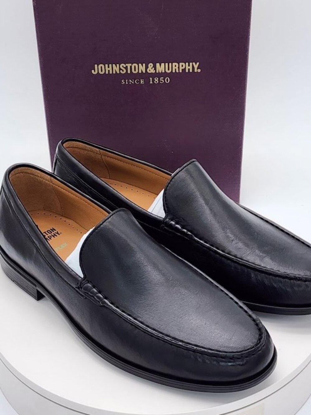 Johnston & Murphy Harrison Ventia Black Leather Loafers Men’s Size 11